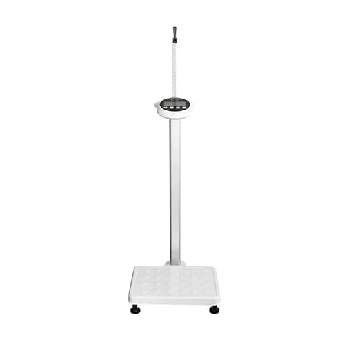 Helsevesen Digital Scale with Height Measurement Rod, Medical Body Weight Scale,Economy Physician Scale,Weight Capacity 440 lbs / 27.6”-78”