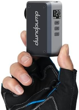 Bike Pump Electric DP5 PRO, 120 PSI Portable Bike Tire Pump with Gauge, Mini Bicycle Air Pump, Auto Shut Off, with Presta and Schrader Valves, for Road Bike, Mountain Bike, Sports Balls