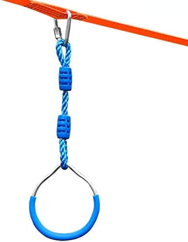 Ninja Ring Fitness Gymnastic Ring Climbing Bar Workout Outdoor Backyard Playground Training Equipment Play Set, Jungle Gym Fist Hanging Swing Monkey Bars Ninja Warrior Obstacle Course Trapeze Playsets