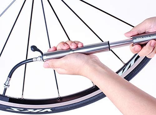 Pro Bike Tool Mini Bike Pump - Compact and Portable Bicycle Tire Pump for Fast Inflation - Compatible with Presta and Schrader Valves - Lightweight and Durable Design - Essential Bicycle Accessories