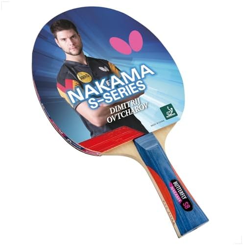 Butterfly Nakama Shakehand Ping Pong Paddle - Recommended for Beginner & Intermediate Level Players - Includes Two Free 40+ Balls - International Table Tennis Federation Approved