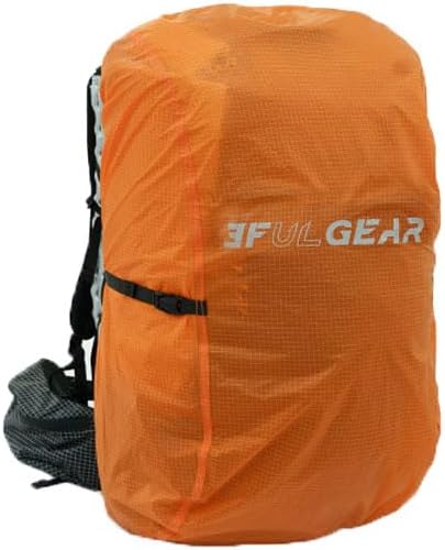 3F 20-85L backpack rain cover, waterproof, dustproof, wear-resistant, tear resistant outdoor hiking backpack cover (orange-S)