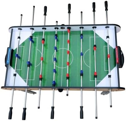 Professional Foosball Table, 52.75 x 28.19 x 34.75 inches, Indoor Soccer Game Table with 4 Balls, Red and Blue Players