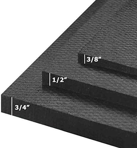 American Floor Tiles - Heavy Duty Stall Tiles - Stable/Horse Tiles - Thick, Durable Rubber Flooring Solid Black 8' x 8' Set 1/2" Thick (16 Tiles Total)
