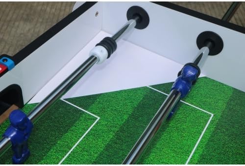 Professional Foosball Table, 52.75 x 28.19 x 34.75 inches, Indoor Soccer Game Table with 4 Balls, Red and Blue Players