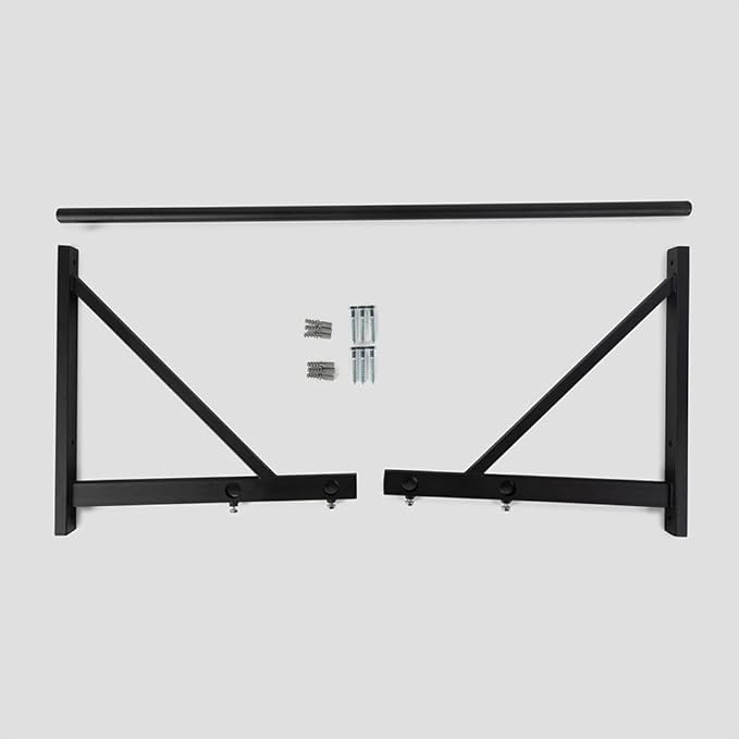 Titan Fitness Adjustable Depth 52" Wall Mounted Pull Up Bar, 14" or 22" From Wall, Rated 400 LB, Home or Garage Gym Chin Up Workout Training Station, Upper Body Workout