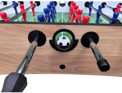 Professional Foosball Table, 52.75 x 28.19 x 34.75 inches, Indoor Soccer Game Table with 4 Balls, Red and Blue Players