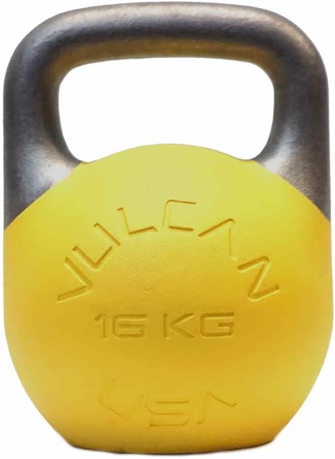 Vulcan Competition Kettlebell – Ergonomic Steel Design with 35mm Wide Grip Handle | Ideal for Strength Training and Workouts | Suitable for All Hand Sizes