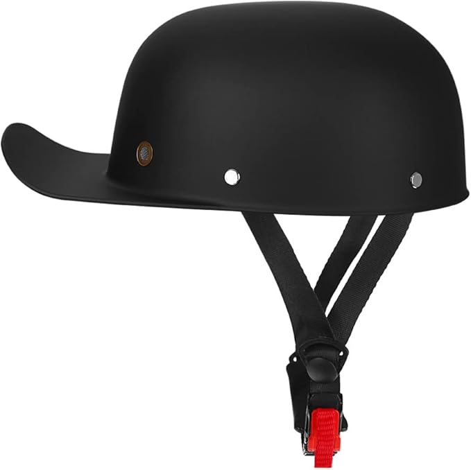 Vintage Retro Open Face Motorcycle Helmet Baseball Cap Half Helmets Men Women for Moped Cap Jet Scooter Street Cruiser with Mask Glasses - DOT Certified