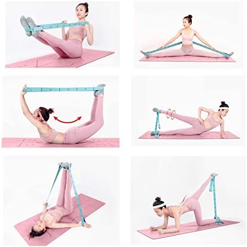Stretching Strap with Loops - Portable Leg Stretcher Elastic Exercise Band - Flexibility Trainer Fitness Stretching Equipment for Yoga, Pilates, Ballet, Physical Therapy - 11 Loops
