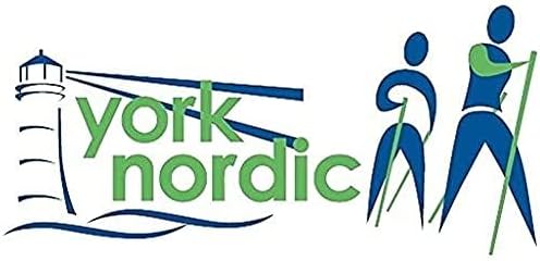 Official Nordic Walking Poles - True Classic Nordic Glove Grips, Lightweight, Adjustable, and Collapsible -2 Pieces w/flip Locks, Detachable Feet and Travel Bag by York Nordic - Heights 5'4"-6'2"