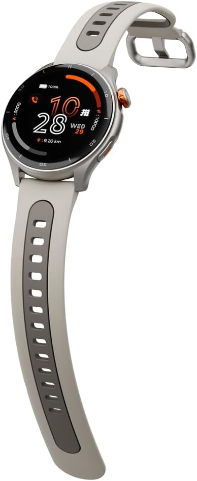 Cubitt Aura Pro Smartwatch/Fitness Tracker with 1.43" Touch AMOLED Screen, Bluetooth Call, Built in GPS, 60+ Sports, Blood Oxygen, Heart Rate, Stress/Sleep Monitor, Waterproof, Step Counter, Compass