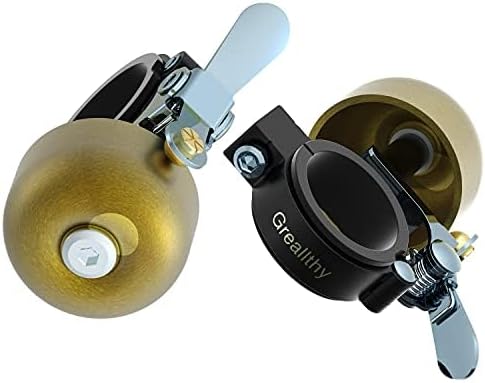 Greallthy Bike Bell Classic Brass Bicycle Bell,Bike Bells for Adults Kids,Loud Sound Bells Fit for 0.87-1.25in/22.2-31.8mm Bicycle Handlebars,Road Mountain Bike Accessories.