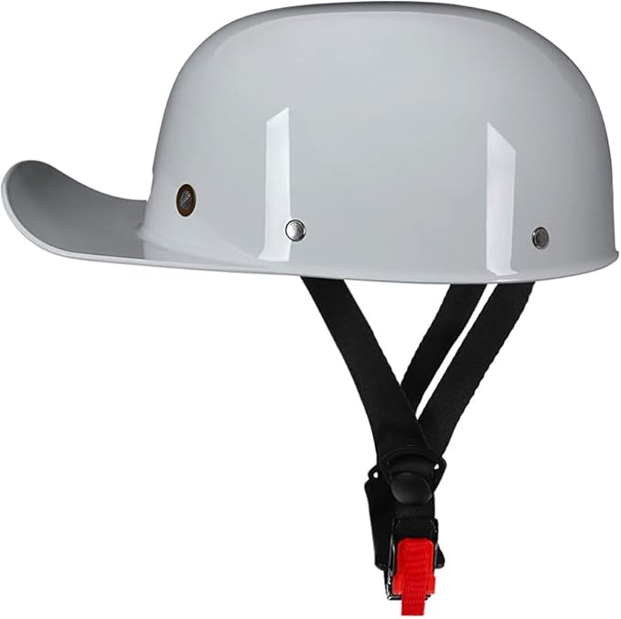 Vintage Retro Open Face Motorcycle Helmet Baseball Cap Half Helmets Men Women for Moped Cap Jet Scooter Street Cruiser with Mask Glasses - DOT Certified