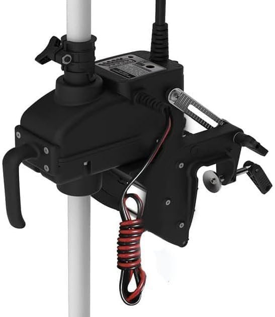 Zichen Haswing White 12V 55LBS 26inch Transom Trolling Motor with Wireless Remote, Foot Control for Inflatable Pontoon Boat, Dinghy Kayak Fishing, One Person Boat Fishing in Saltwater and Freshwater