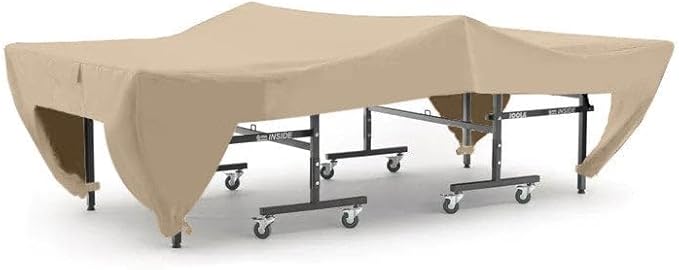 Covermates Ping Pong Table Cover - Indoor/Outdoor Tennis Covers, Heavy Duty Water-Resistant for Flat Prince Table, Classic 12-Guage Vinyl, 110W x 60D x 30H, Classic Tan