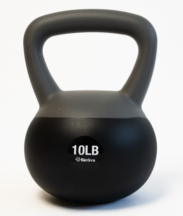 bintiva Soft Kettlebells - Sea and Iron Sand Filled Weights for Women and Men - Color Coded Kettle Bell Sets
