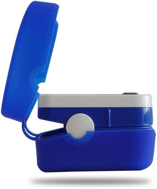 Concord Fingertip Pulse Oximeter with Reversible Display - Blood Oxygen Saturation Monitor with Carrying Case, Batteries and Lanyard - Easy to Use, Accurate SpO2 & Pulse Measurement (Sapphire)