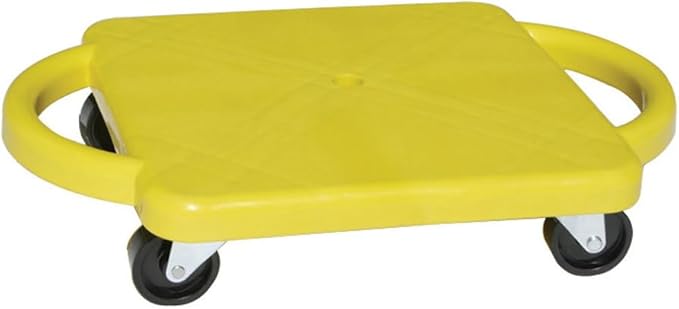 Champion Sports Scooter Board with Handles, Set of 6, Wide 12 x 12 Base - Multi-Colored, Fun Sports Scooters with Non-Marring Plastic Casters for Children - Premium Kids Outdoor Activities and Toys
