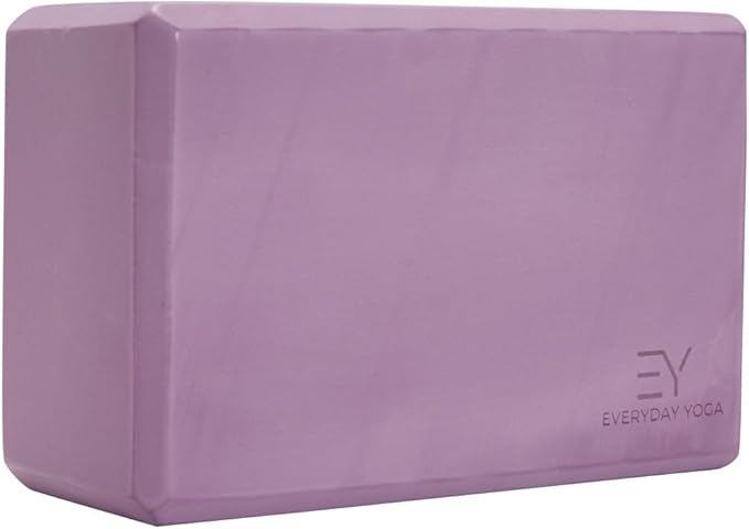 𝗘𝘃𝗲𝗿𝘆𝗱𝗮𝘆 𝗬𝗼𝗴𝗮 Foam Block with Soft Non-Slip Surface for Stability, Balance, and Deepen Stretches - Ideal for Yoga, Pilates, and Meditation Accessories (Sold Singular)