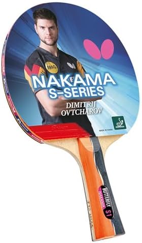 Butterfly Nakama Shakehand Ping Pong Paddle - Recommended for Beginner & Intermediate Level Players - Includes Two Free 40+ Balls - International Table Tennis Federation Approved