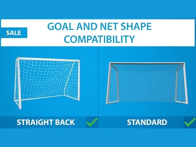 Soccer Goal NET. Weatherproof, Polyethylene Twine Net (24'x8', 21'x7', 18'x7', 18.5'x6.5', 12'x6', 10'x6')