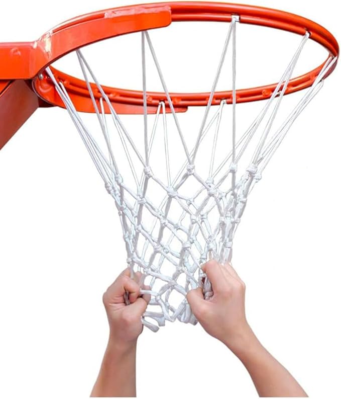 Basketball Rim Goal Wall Mounted Basketball Hoop Indoor Outdoor Hanging Basketball Hoop with 2PCS Adapted 8-Loops Basketball Net, 32centimeter/12.6inch Hoop