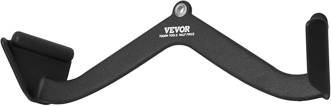 VEVOR LAT Pulldown Attachments, Cable Machine Rowing T-bar V-bar Tricep Pull Down Bar, Back Strength Training Rubber Coated Handle Grip, Bicep Curl Tricep LAT Pulldown Bar for Home Gym Fitness
