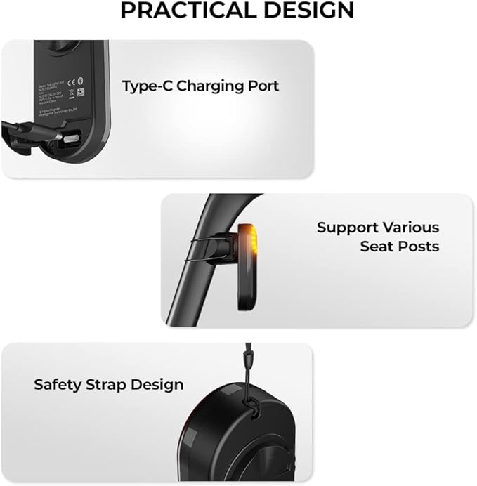 Magene L508 Bike Radar Tail Light, Smart Rear View Radar Taillight Compatible with Some Bike Computers and Watches, Support Utility APP Display