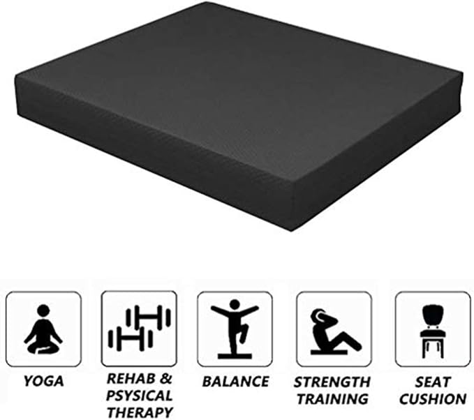 Non-Slip Balance Foam Pad,Gym Exercise Mat for Physical Therapy, Stability Workout, Knee and Ankle Exercise, Strength Training, Rehab - Chair Cushion for Adults, Kids, and Travel