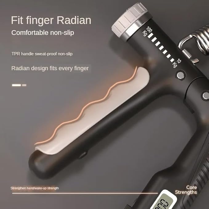 Hand Gripper Strengthener, Adjustable Resistance 22-220Lbs (10-100kg) Forearm Exerciser, Grip Strength Trainer for Muscle Building & Injury Recovery, Aerobic Hands