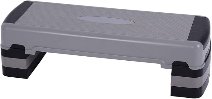 Gymax Step Platform, 35'' Adjustable Exercise Equipment Aerobic Stepper with 6" - 8" - 10" Risers for Fitness & Exercise