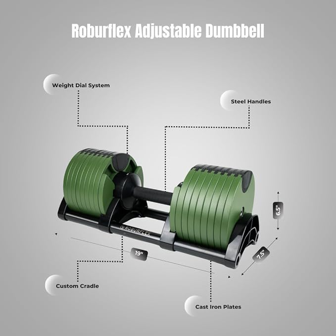 BUNDLE DEAL - Two Adjustable Dumbbells (80LB Green) + Dumbbell Stand + Adjustable Bench (4 items)