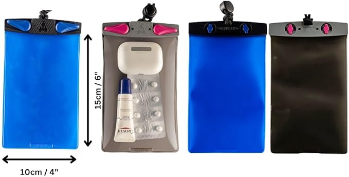 Aquapac Keymaster+ Waterproof Travel Case, Made in the UK, Carry Cord, Travel Essential, 5 Year Warranty, Watersports, Hiking, Mountain Biking, Running Accessory