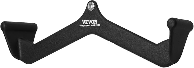 VEVOR LAT Pulldown Attachments, Cable Machine Rowing T-bar V-bar Tricep Pull Down Bar, Back Strength Training Rubber Coated Handle Grip, Bicep Curl Tricep LAT Pulldown Bar for Home Gym Fitness