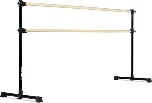 VITA Barre Portable Freestanding Double Ballet Barre, Prodigy, Wood | Adjustable Height, USA Made, Home or Gym Exercise Equipment for Kids & Adults | Dance, Fitness, Pilates