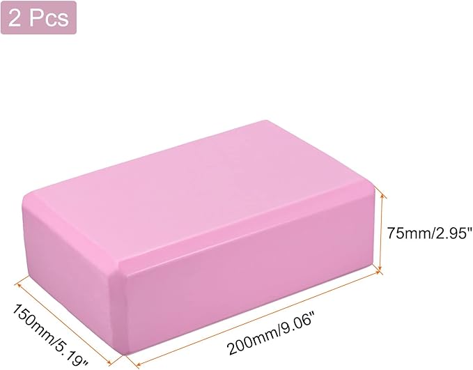 uxcell Yoga Block Light Weight High-Density EVA Foam Brick for Beginners, Yogis, Pilates, Meditation
