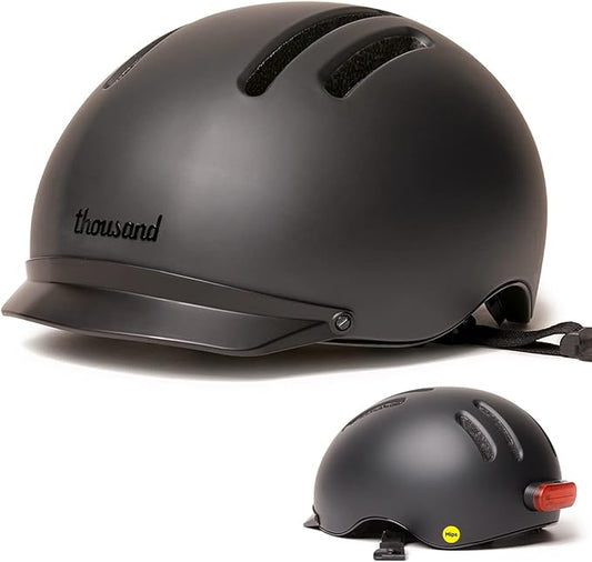 Thousand Chapter MIPS Adult Bike Helmet - LED Tail Light, Cycling & Bicycle Safety Certified, Lightweight & Low Profile, Men & Women, Lockable PopLock