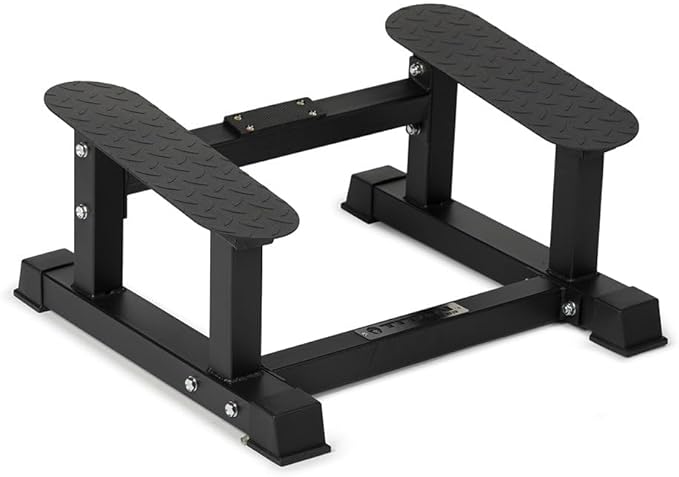 Titan Fitness T Bar Rowing Platform, Elevated/Angled Design for Rows at a Deficit, T Bar Row Platform with Diamond-Plated Footplates, T Bar Platform with Protective UHMW strip, Non-Slip Rubber Feet