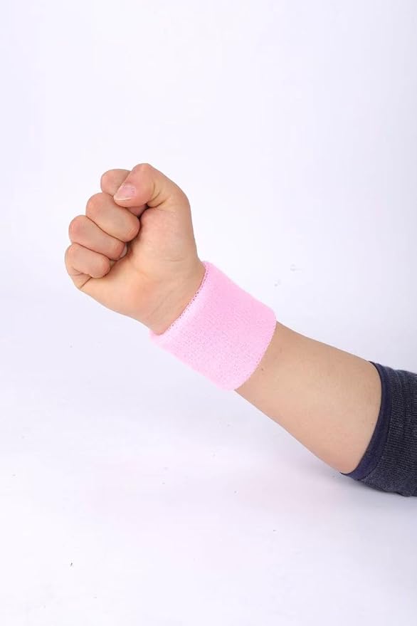 Sweatbands Sports Wristbands for Kids and Women - 3 inch Elastic Athletic Wrist Bands for Tennis, Basketball, Running, Working Out