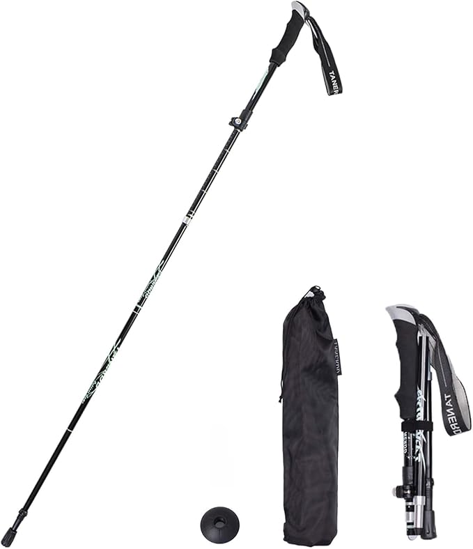 Trekking Poles - 1pc Sports Aluminium 7075 Anti Shock Walking Trekking Hiking Stick Pole,Ultralight Alpenstock,Adjustable Quick,Single Collapsible Pole