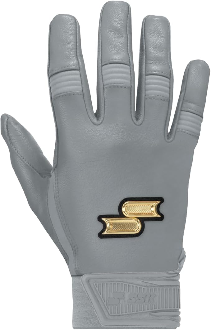 SSK Showcase Youth Baseball Batting Gloves - Durable Full Cabretta Leather Glove - 8 Colors