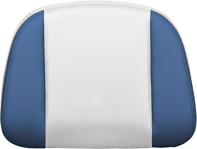 Lean Pro Casting Fishing Boat Seat High Back Bass Boat Seat, White/Blue