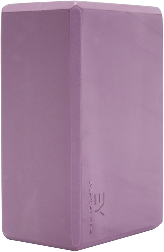 𝗘𝘃𝗲𝗿𝘆𝗱𝗮𝘆 𝗬𝗼𝗴𝗮 Foam Block with Soft Non-Slip Surface for Stability, Balance, and Deepen Stretches - Ideal for Yoga, Pilates, and Meditation Accessories (Sold Singular)