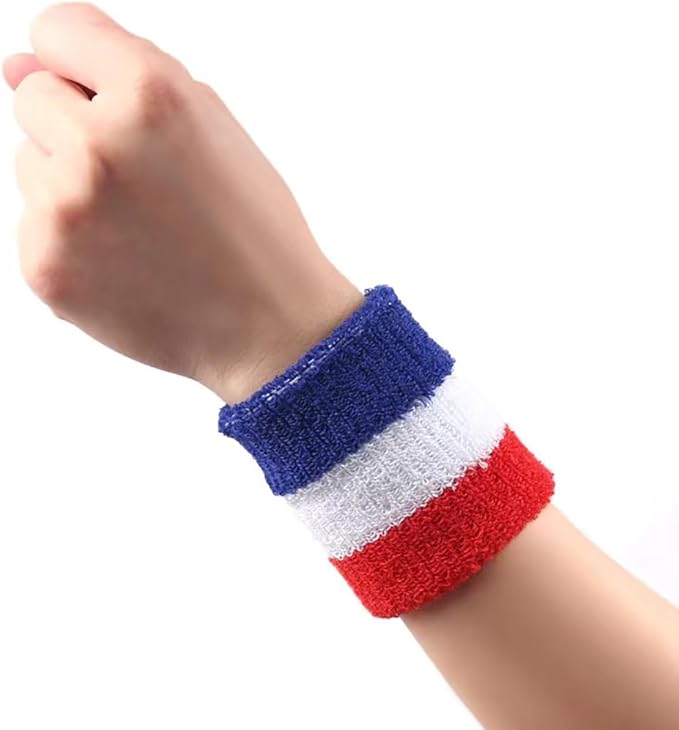 Sweatbands Sports Wristbands for Kids and Women - 3 inch Elastic Athletic Wrist Bands for Tennis, Basketball, Running, Working Out