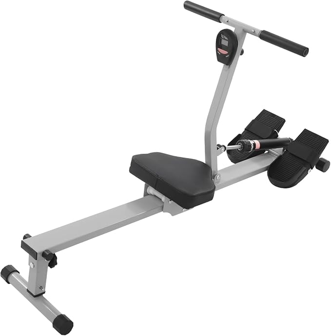 Foldable Rowing Machines, Hydraulic Rower 12 Levels Resistance Force, Low Noise, LED Display Full Body Workouts Equipment for Home