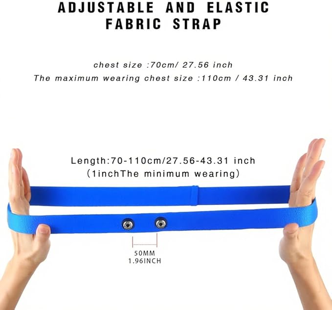 Universal Heart Rate Monitor Chest Strap | Compatible with Polar H10/H9/H7, Wahoo TICKR, Garmin HRM & More | Adjustable & Soft
