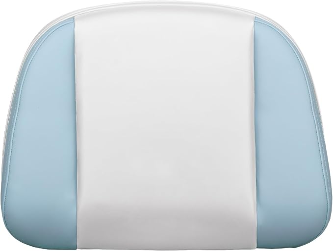 Lean Pro Casting Fishing Boat Seat High Back Bass Boat Seat, White/Sky Blue