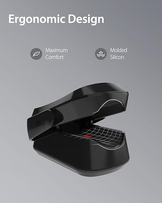 MIBEST Black OLED Finger Pulse Oximeter - Blood Oxygen Saturation Monitor - SPO2 Pulse Oximeter - Portable Oxygen Sensor with Included Batteries - O2 Saturation Monitor with Respiration Rate and PI