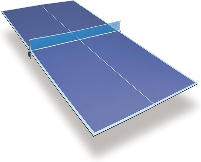 7/8/9ft Mid-Size Ping Pong Conversion Top with Net Set for Billiard and Pool Tables - Regulation Top Converts Billiards into Ping Pong Table Blue/Green/Black